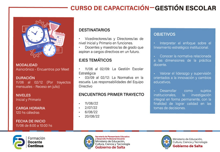 Imagen Capacitación docente sobre gestión escolar