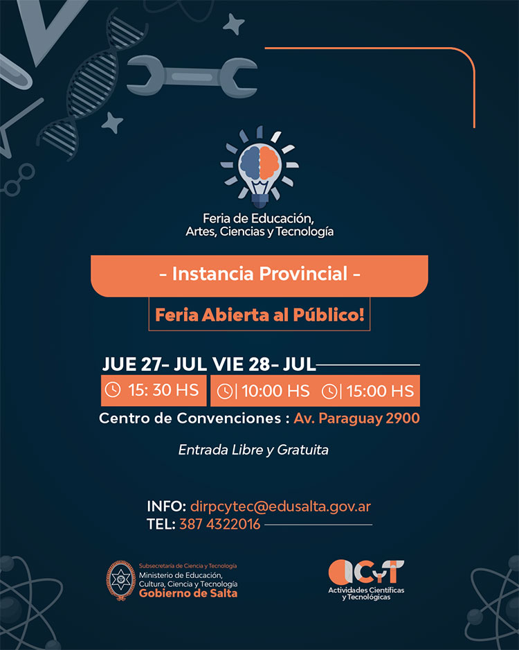 Comienza la instancia provincial de la Feria de Educación, Arte, Ciencia y Tecnología