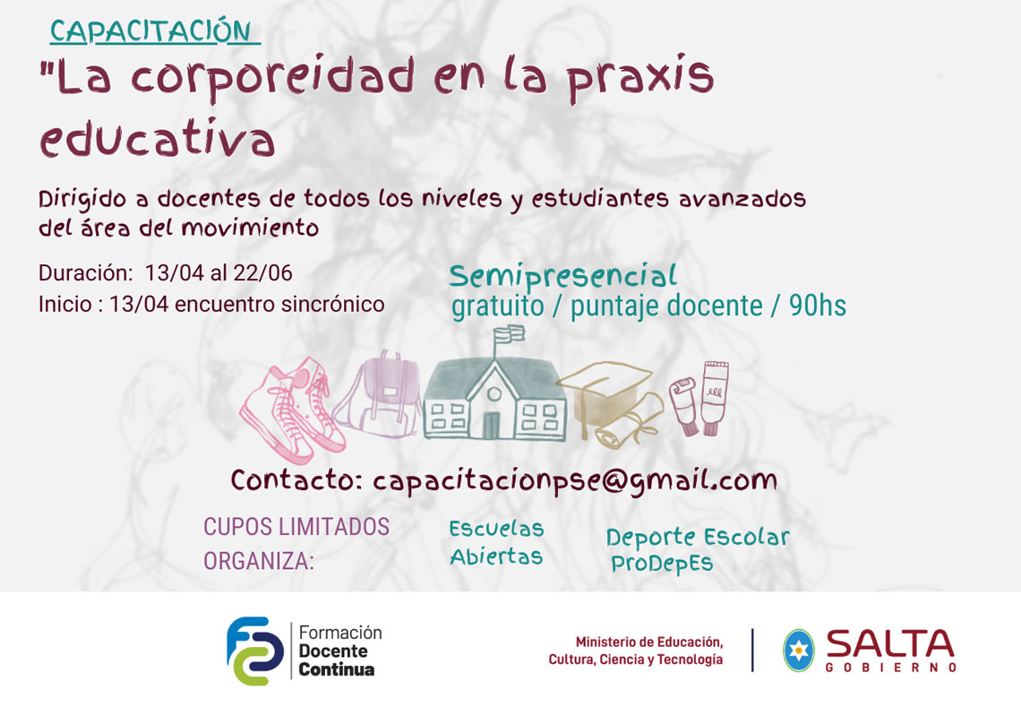 Nuevo Curso sobre corporeidad en la praxis educativa