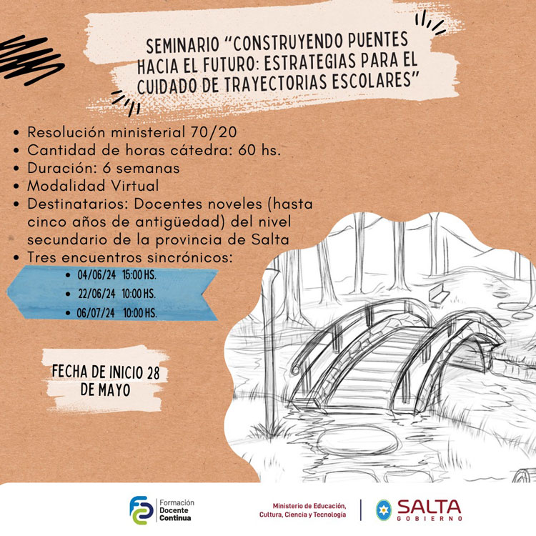 Imágen:Seminario: Construyendo puentes hacia el futuro: estrategias para el cuidado de trayectorias escolares