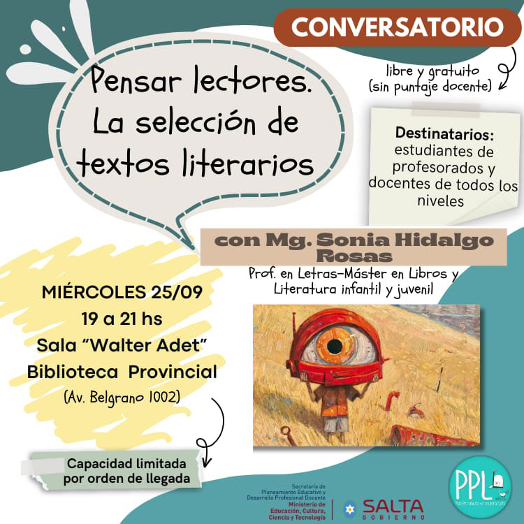 Imagen: Conversatorio: pensar lectores